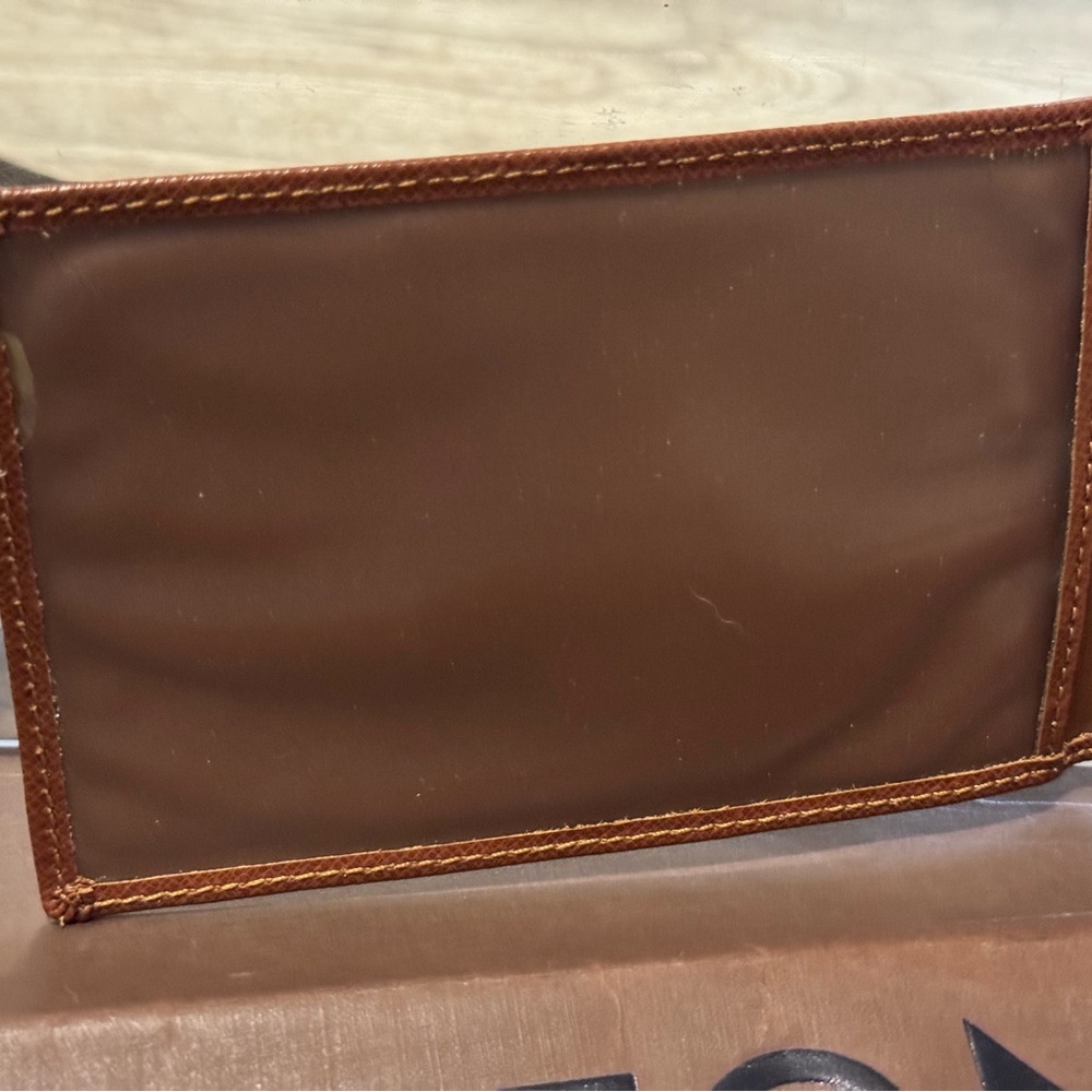 VINTAGE Louis Vuitton Taiga ID / Photo / Card Holder Brown Leather Wallet EUC - Picture 5 of 11